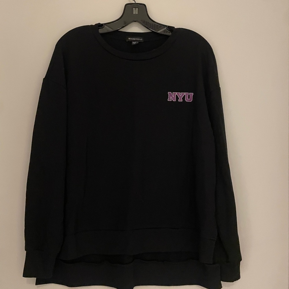 Beyond Yoga Black Sweater with Purple Detail